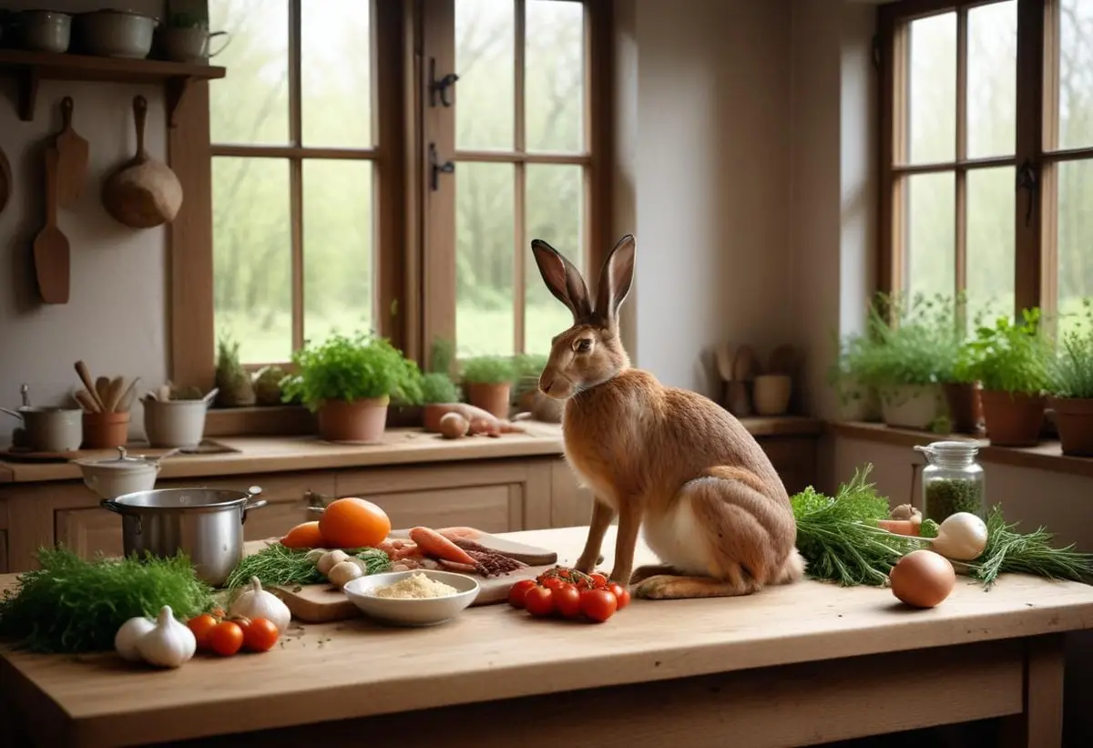 Upptäck läckra recept med hare i köket illustration
