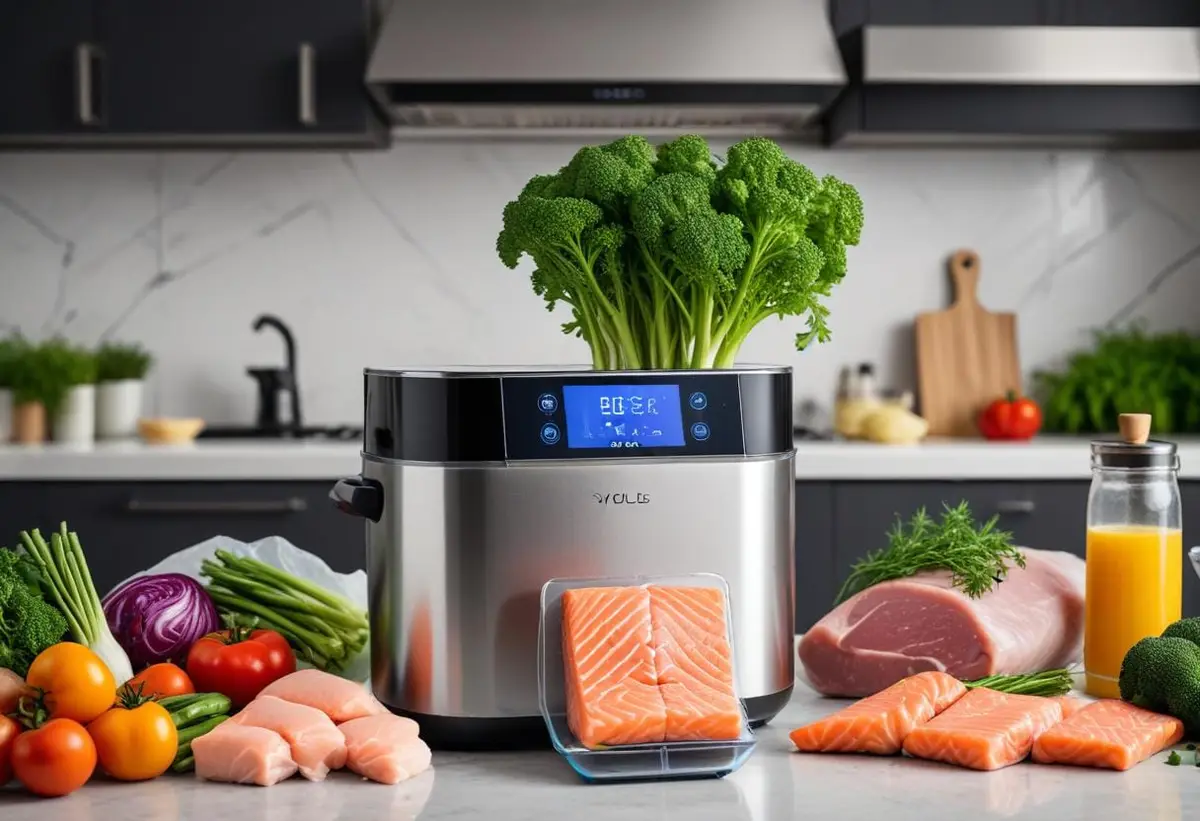 Sous vide-recept för den perfekta middagen illustration