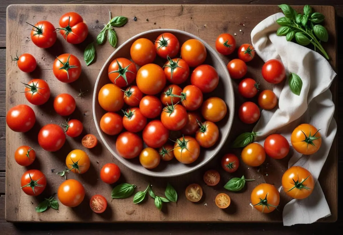 Perfekt tomatsås med färska tomater i ugn illustration