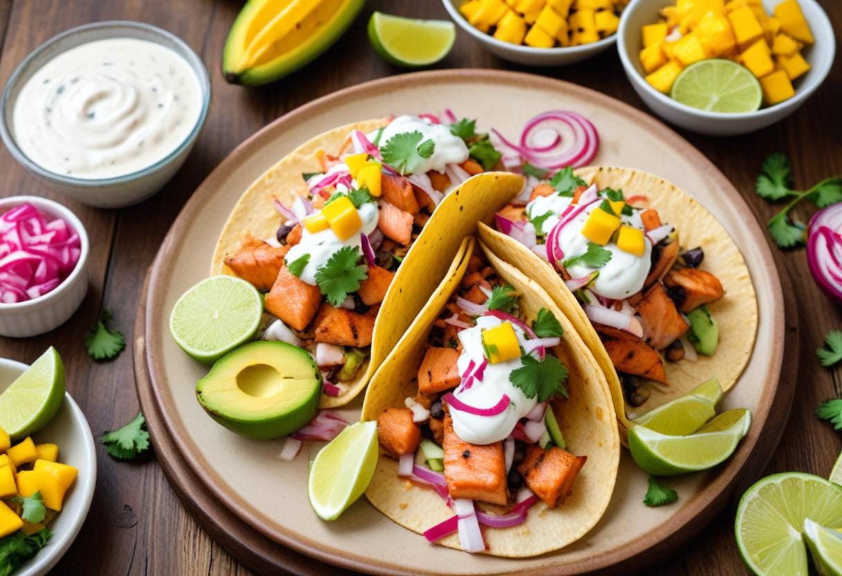 Laxtacos: En smakfull fest på tallriken! 4 Laxtacos illustration