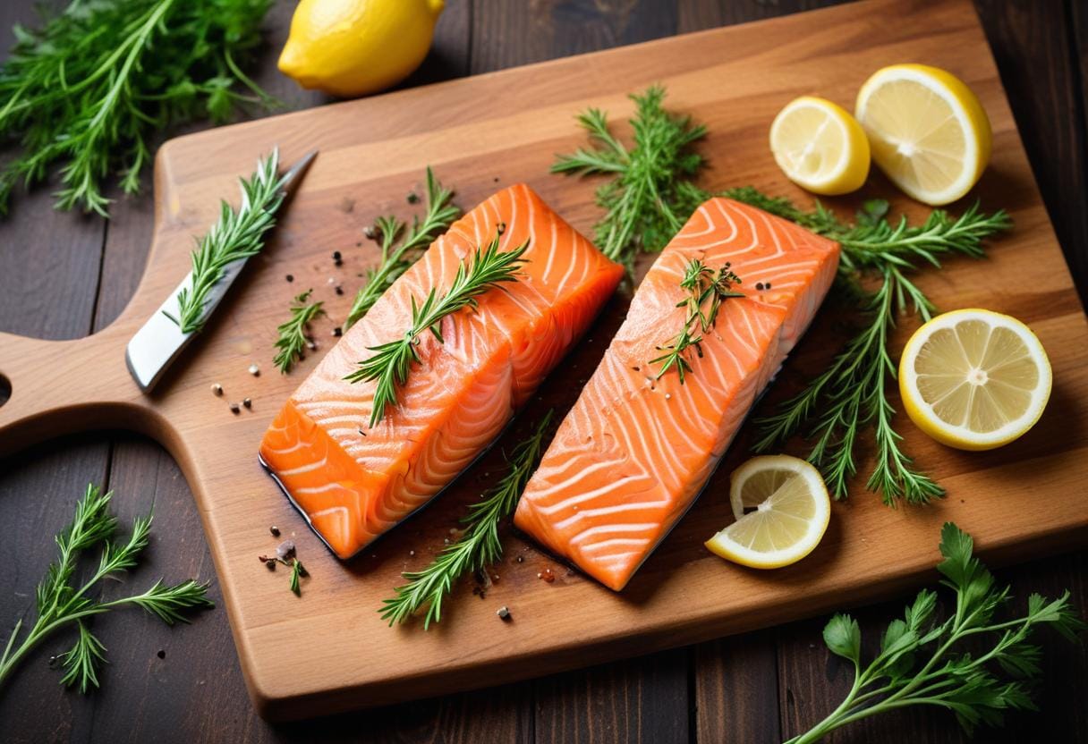 Sätt rätt innertemperatur för lax perfekt hemma! illustration