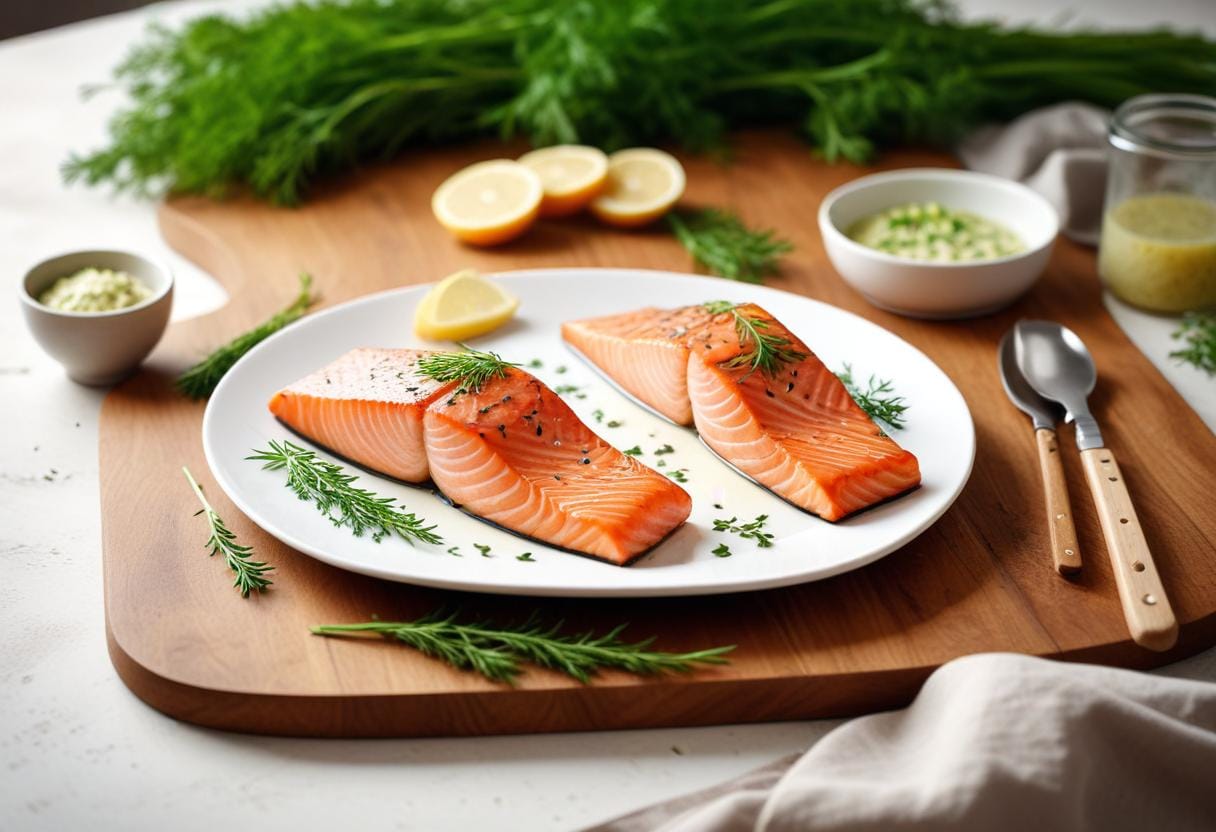 Hitta rätt innertemperatur för lax och njut! illustration