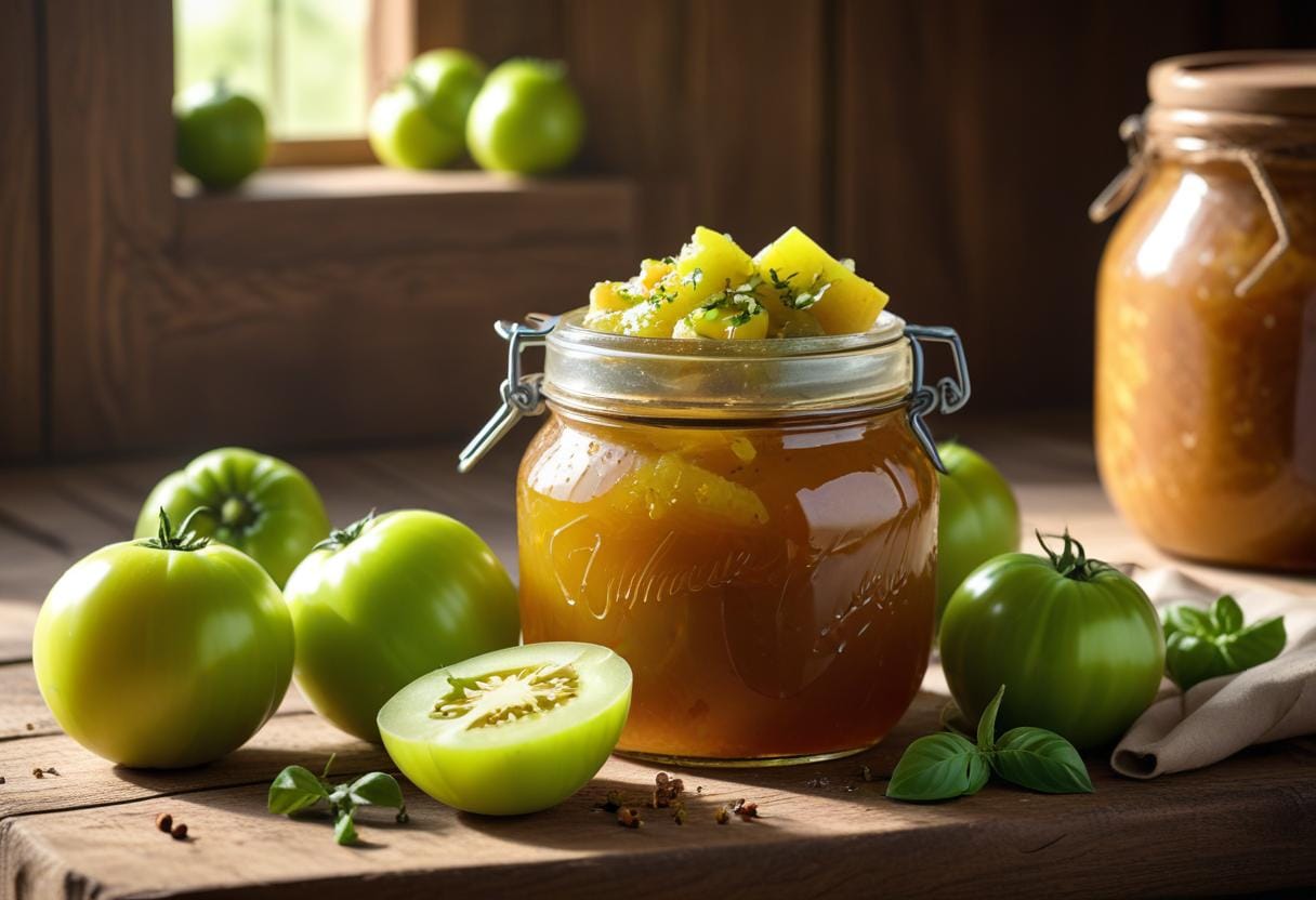 Marmelad på gröna tomater – en spännande smakupplevelse! illustration