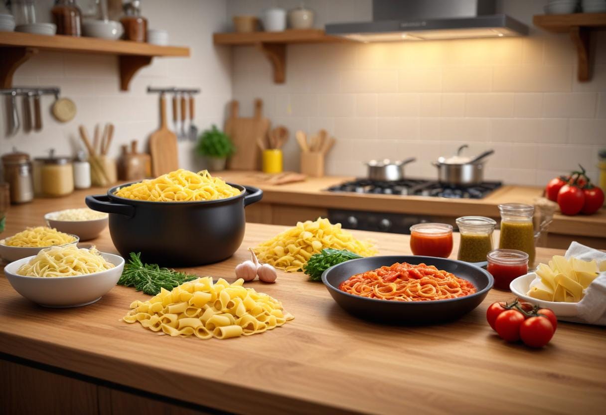 Hur mycket pasta per person illustration